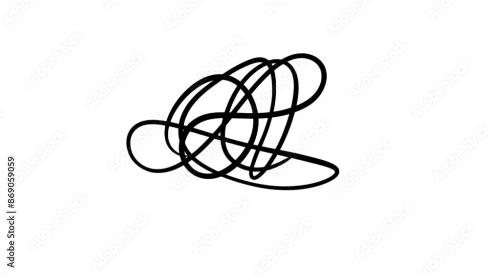 string animation on white background string animation on white background