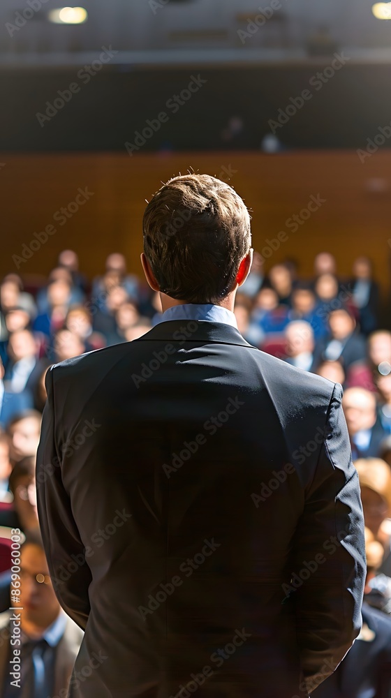 Corporate leader addressing employees in a town hall meeting., clean background, Photo stock style, clean background, no copyrighted logo, no letters Corporate leader addressing employees in a town hall meeting., clean background, Photo stock style, clean background, no copyrighted logo, no letters