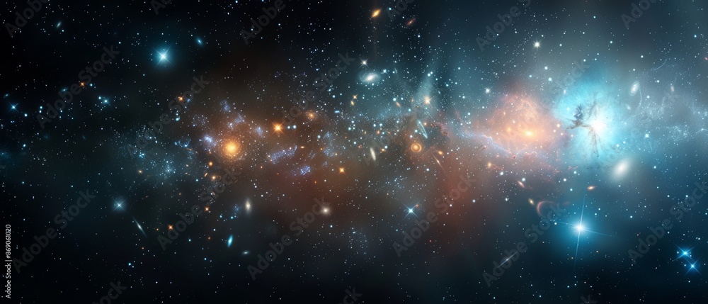 A stunning view of the Milky Way galaxy, showcasing cosmic dust, stars, and colorful nebulae in the expansive universe. A stunning view of the Milky Way galaxy, showcasing cosmic dust, stars, and colorful nebulae in the expansive universe.