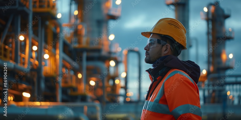 An industrial worker in a hard hat and safety gear monitors equipment during a night shift, highlighting the importance of around-the-clock care and vigilance in modern facilities. An industrial worker in a hard hat and safety gear monitors equipment during a night shift, highlighting the importance of around-the-clock care and vigilance in modern facilities.