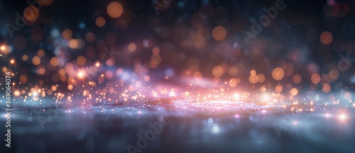 Beautiful abstract background with sparkling lights and bokeh effect, creating a magical and dreamy atmosphere with vibrant colors.