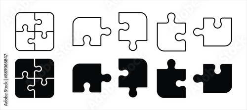 Jigsaw puzzle icon vector illustration