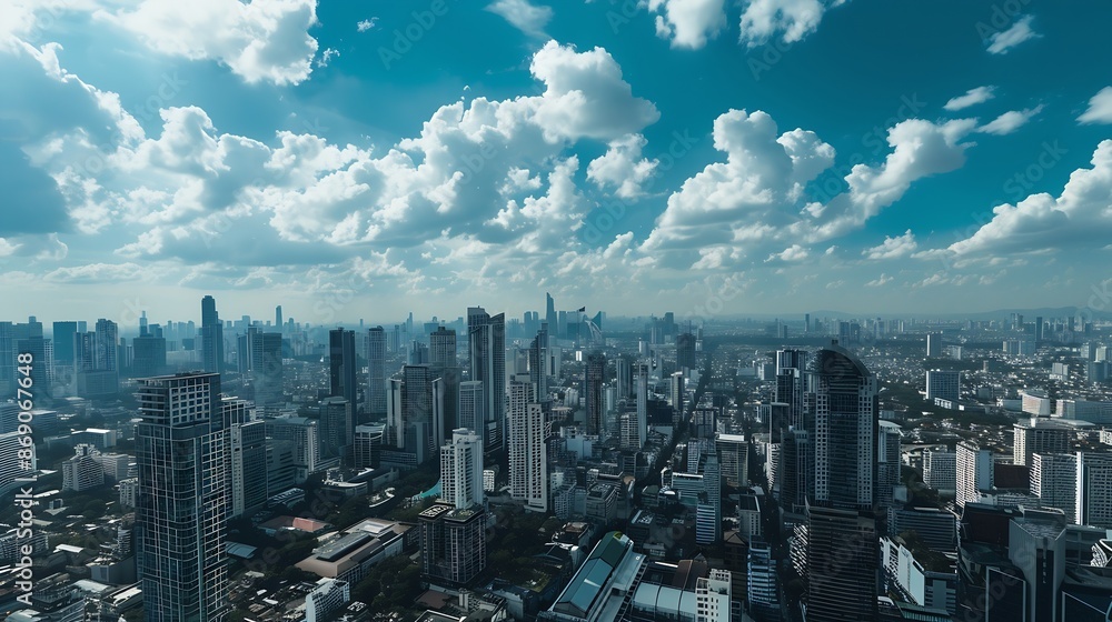Bangkok Cityscape Thailand Panorama view Skyline : Generative AI Bangkok Cityscape Thailand Panorama view Skyline : Generative AI