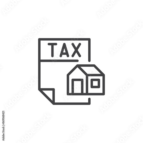 Property Tax line icon