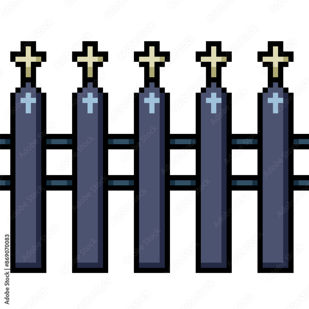pixel art of church fence loop pixel art of church fence loop