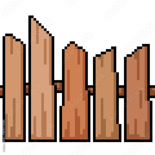pixel art of wood fence loop