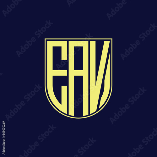 Tableau sur toile eav letter logo design