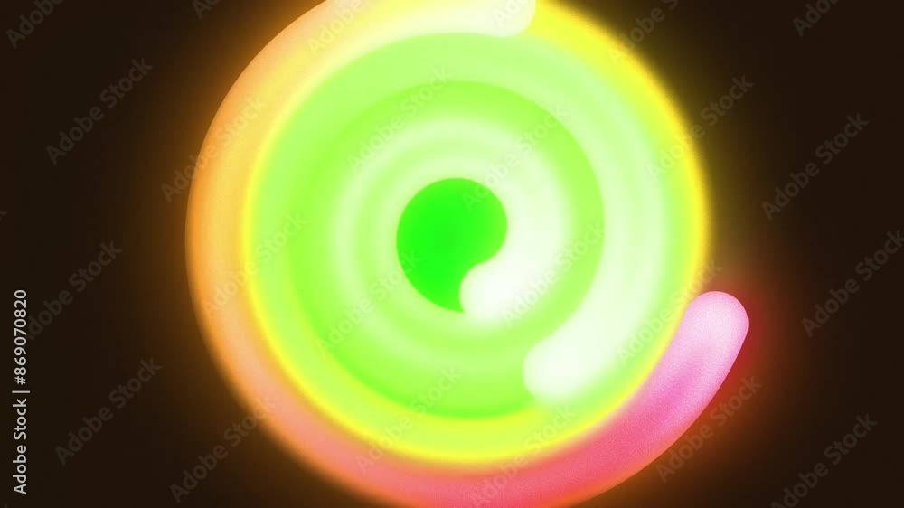 a glowing green yellow spiral. a circle. background motion animation a glowing green yellow spiral. a circle. background motion animation