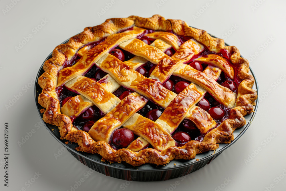 Cherry Pie with a Lattice Crust Cherry Pie with a Lattice Crust