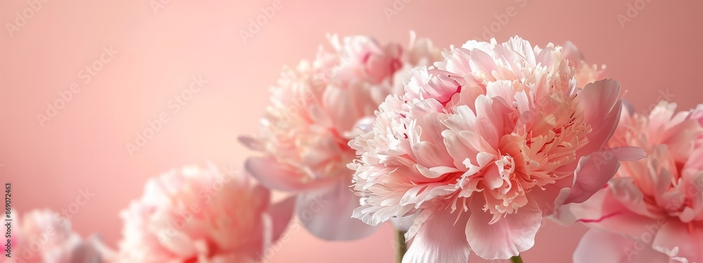 A vase filled with pink flowers against a pink background, with two pink walls visible in the distance A vase filled with pink flowers against a pink background, with two pink walls visible in the distance