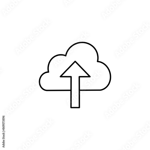 upload cloud icon vector illustration on white background