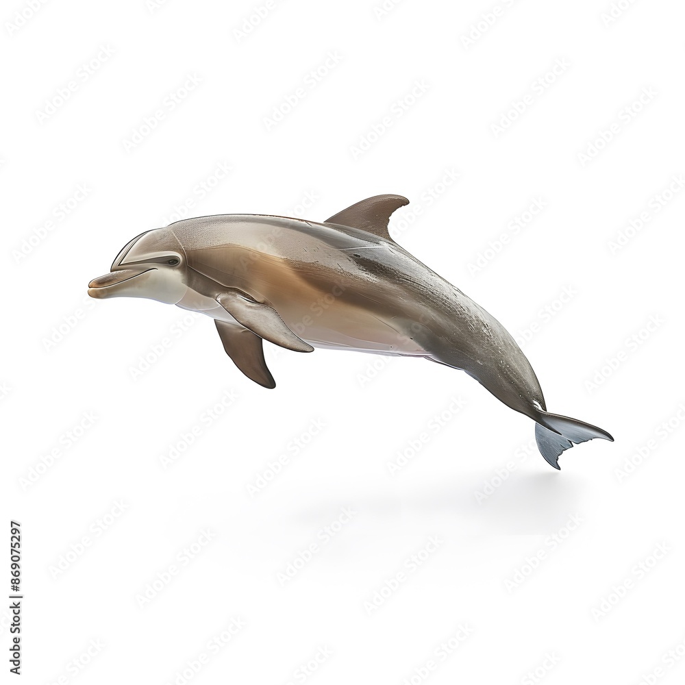 A bottlenose dolphin isolated on a white background A bottlenose dolphin isolated on a white background