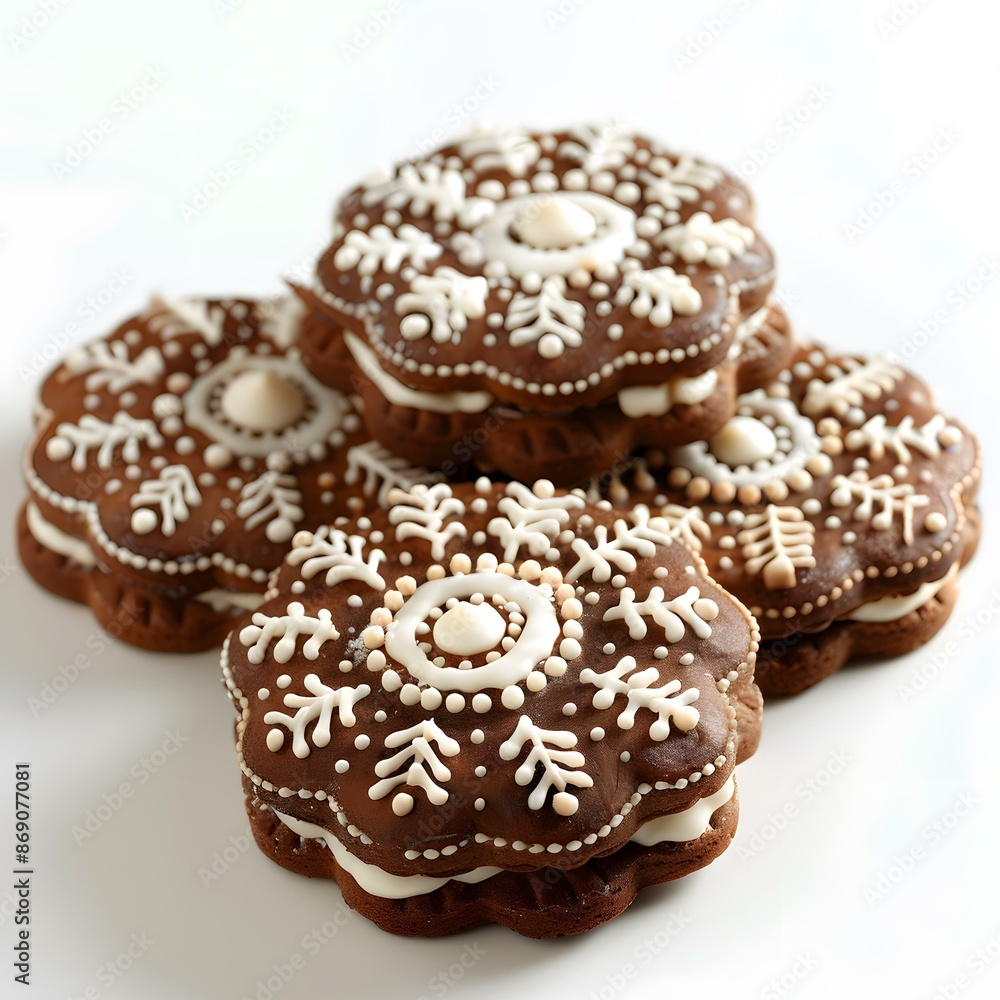 gingerbread cookies decorated with white icing gingerbread cookies decorated with white icing