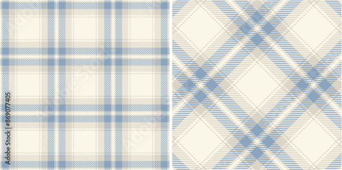 Vector striped pattern or checkered pattern. Tartan, textured seamless twill for flannel shirts, duvet covers, other autumn winter textile mills. Vector Format