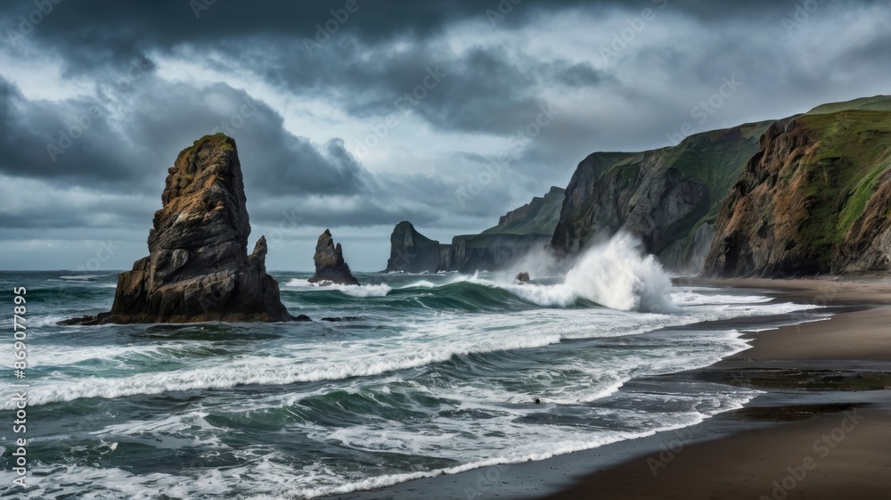 Obraz premium storm over the sea