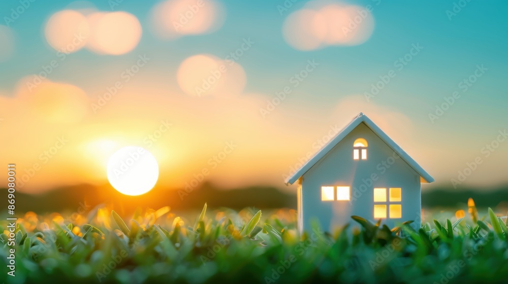 A serene sunset view of a retirement home, symbolizing financial security and growth in retirement planning. The expansive sky offers plenty of copy space for financial concepts and related messaging. A serene sunset view of a retirement home, symbolizing financial security and growth in retirement planning. The expansive sky offers plenty of copy space for financial concepts and related messaging.