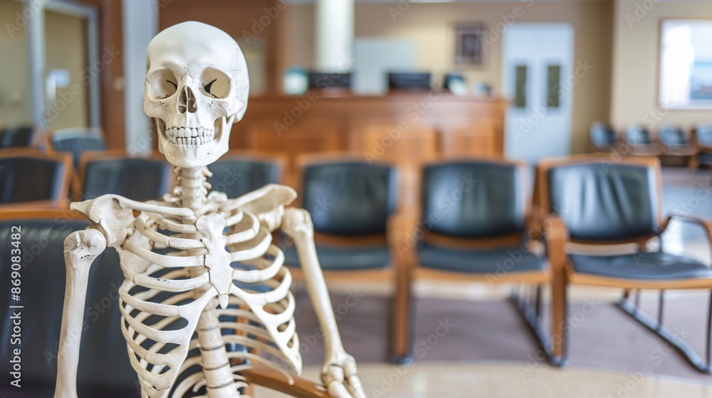 Skeleton Sitting in a Waiting Room Skeleton Sitting in a Waiting Room