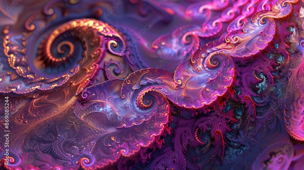 Abstract fractal pattern in luminous colors art Abstract fractal pattern in luminous colors art