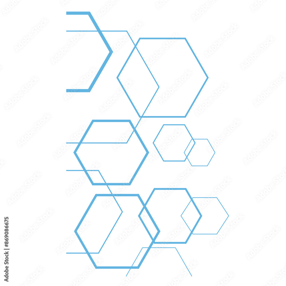 Hexagon Outline Corner Hexagon Outline Corner
