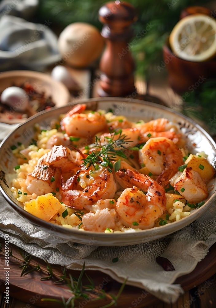 Grilled Shrimp and Scallops with Risotto Grilled Shrimp and Scallops with Risotto