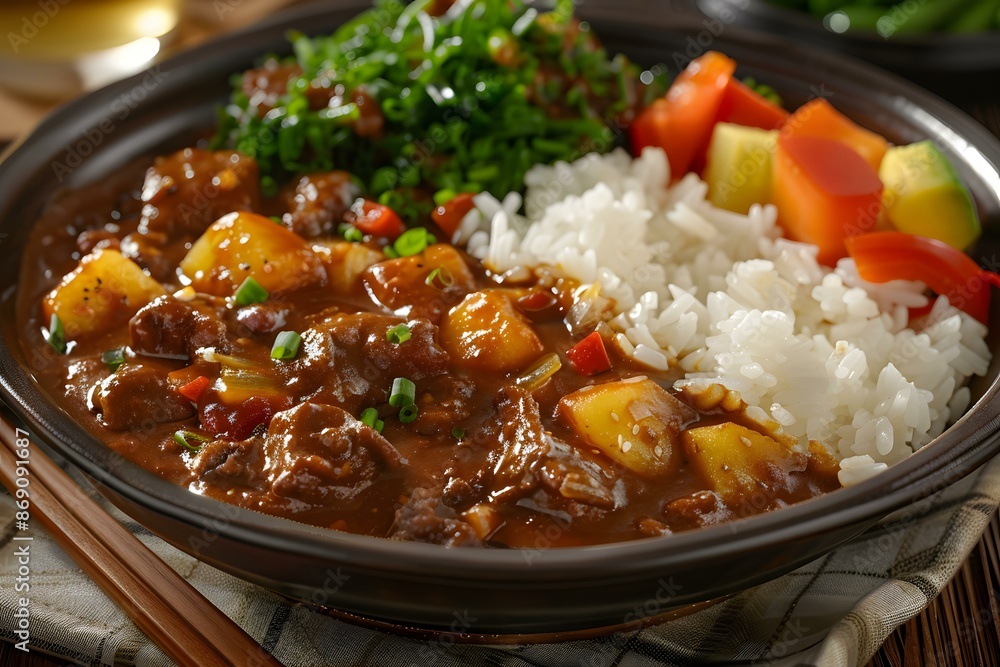 Japanese beef curry with rice