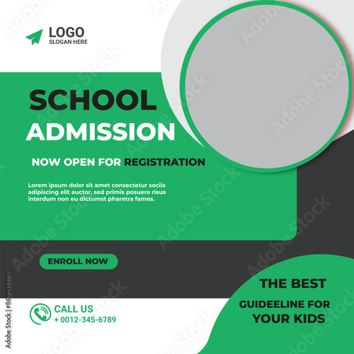 Business School admission education Web Banner Template Design 