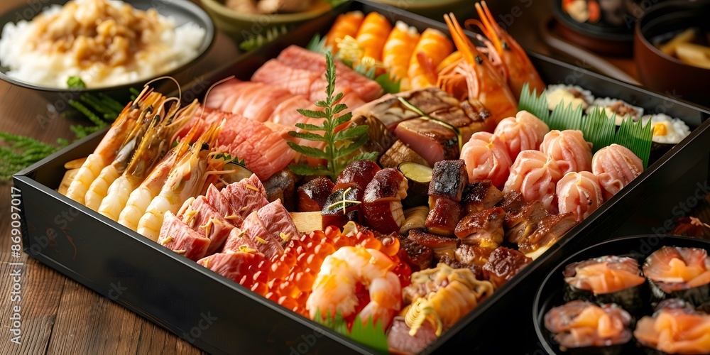 Fototapeta premium A osechi, a traditional Japanese New Year dish