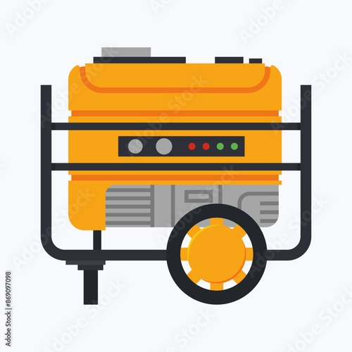 Portable generator for home use vector cartoon illustration isolated on a white background.
