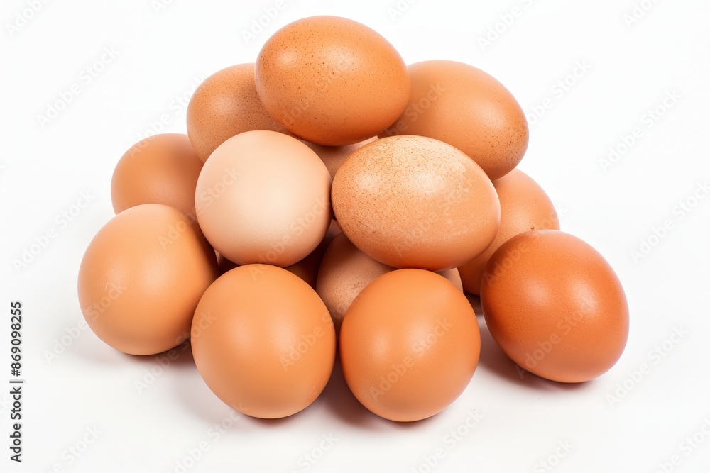 Close-up of a Pile of Brown Eggs Close-up of a Pile of Brown Eggs