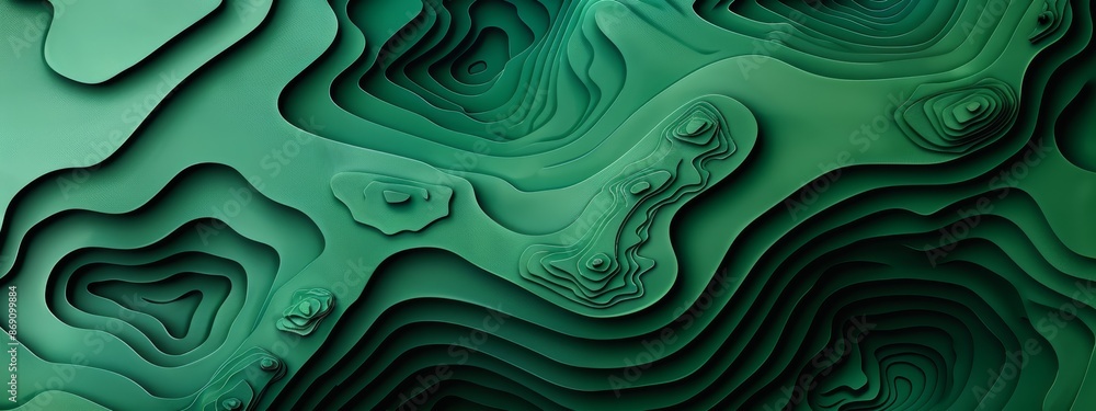 A tight shot of a green backdrop featuring undulating wave patterns, extending to a wavy design in the bottom portion A tight shot of a green backdrop featuring undulating wave patterns, extending to a wavy design in the bottom portion
