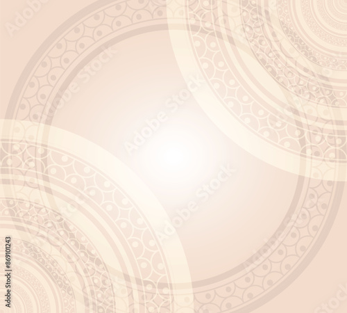 Light beige background with intricate circular patterns and a soft gradient, perfect for adding a touch of sophistication to your designs. Ideal for Eid, Ramadan invitations, cards, ads, posts. EPS 10