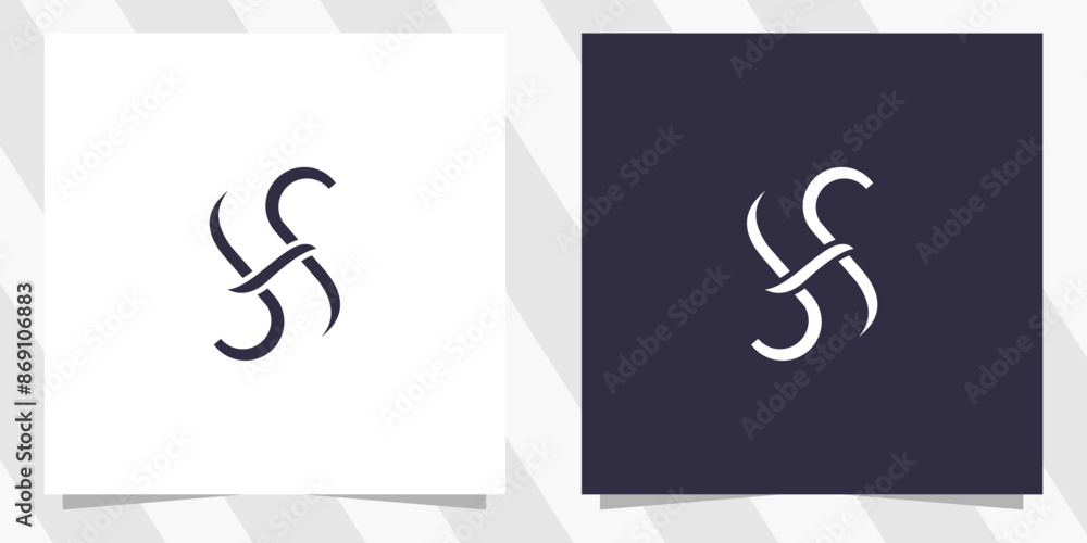 letter sh hs logo design vector letter sh hs logo design vector