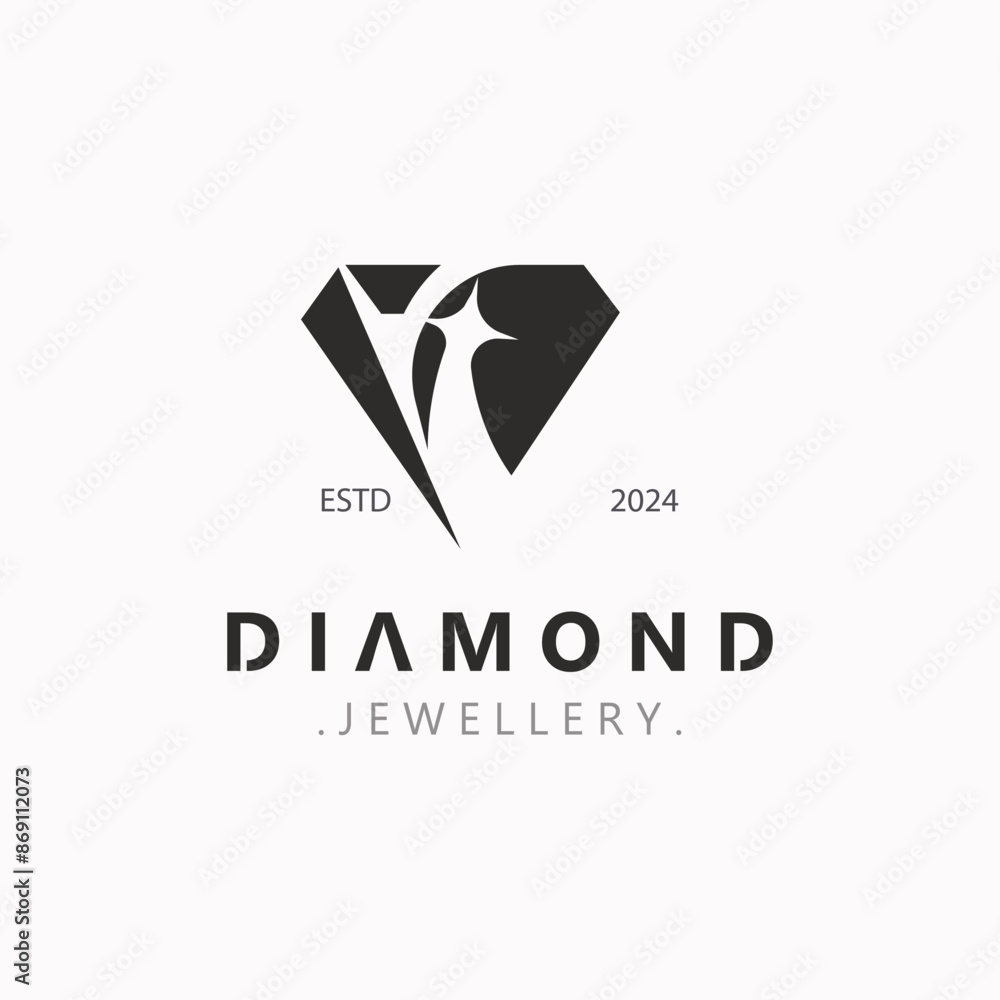 Diamond jewelry Logo, jewelry shop business identity, emblem, creative design Diamond jewelry Logo, jewelry shop business identity, emblem, creative design