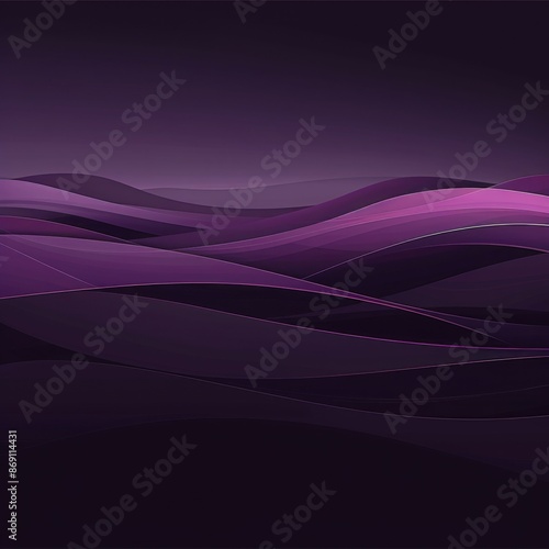 Purple Abstract Waves Digital Art