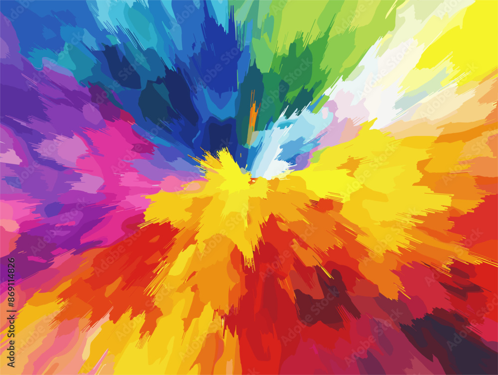 Obraz premium Dynamic Color Symphony: Where Vibrant Hues Converge to Create a Tapestry of Diversity