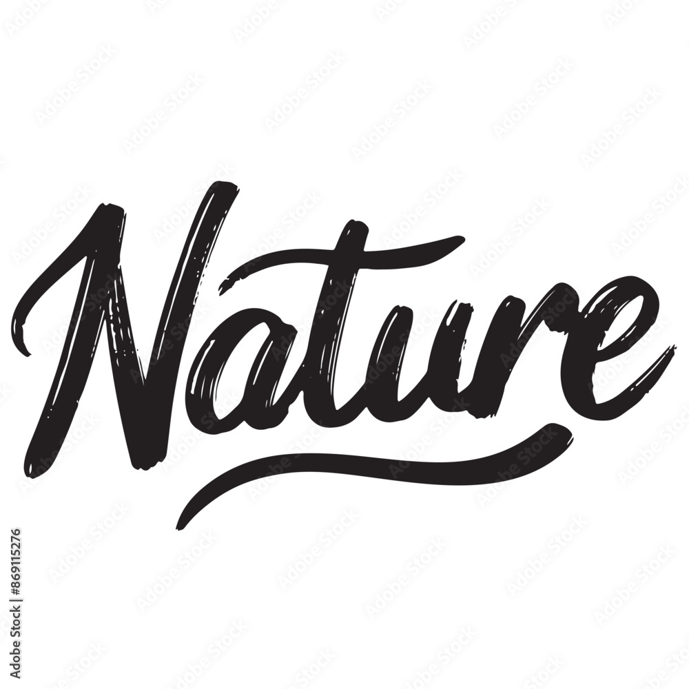 Nature text lettering. Hand drawn art. Nature text lettering. Hand drawn art.