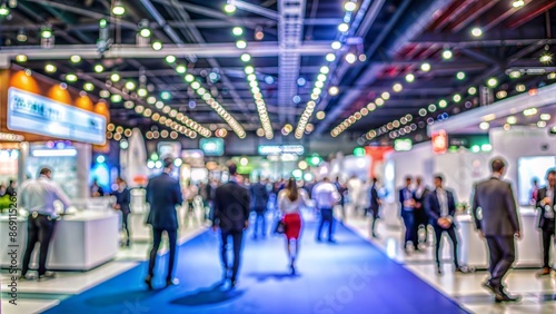Wallpaper Mural Trade Show Blur: A blurred background of a trade show or exhibition in a conference hall, with booths and visitors.	
 Torontodigital.ca
