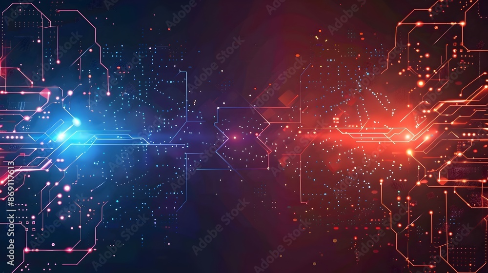Fototapeta premium Futuristic Battle vs Sports Gradient Abstract Technology Background Design