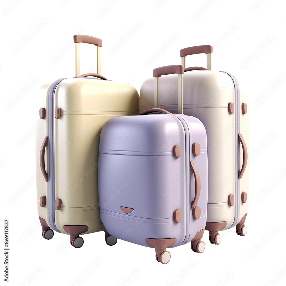 Travel luggage, isolated on white or transparent background cutout. Travel luggage, isolated on white or transparent background cutout.
