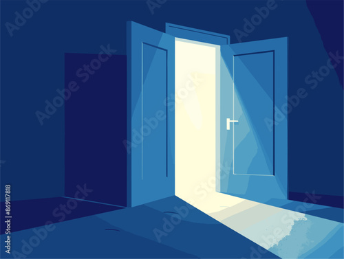 Animated Open Door: Welcoming Opportunity and Inclusivity
