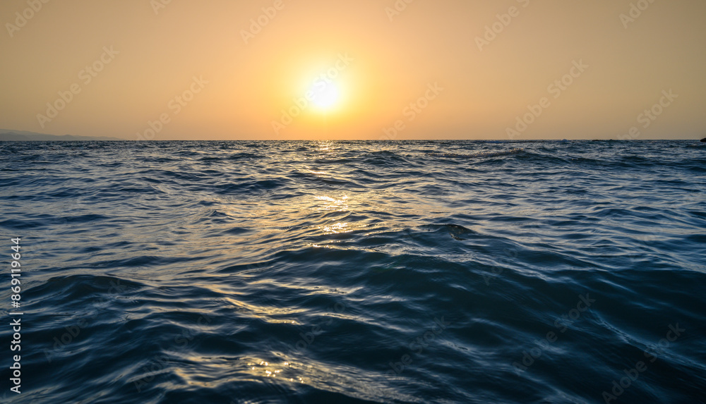 Obraz premium Sunset over Mediterranean Sea, Cyprus 2