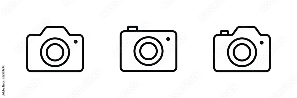 Camera icon set vector Camera icon set vector