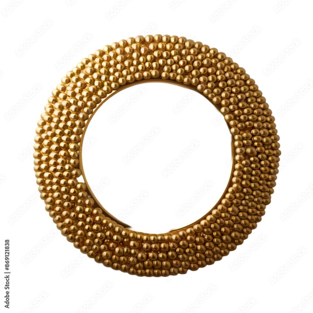 Round Ornamental Golden Frame Transparent Circle Design Round Ornamental Golden Frame Transparent Circle Design