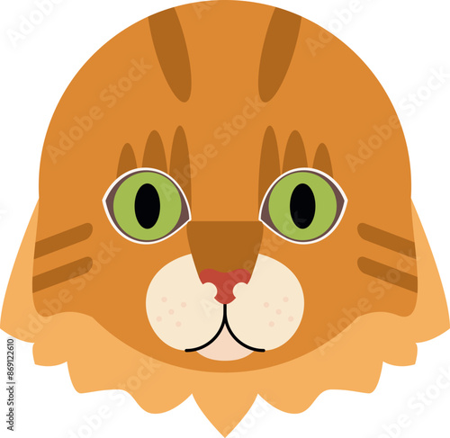 Maine coon cat head icon