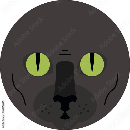 Oriental shorthair cat head icon