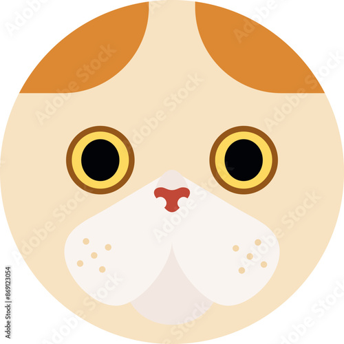 Exotic shorthair cat head icon