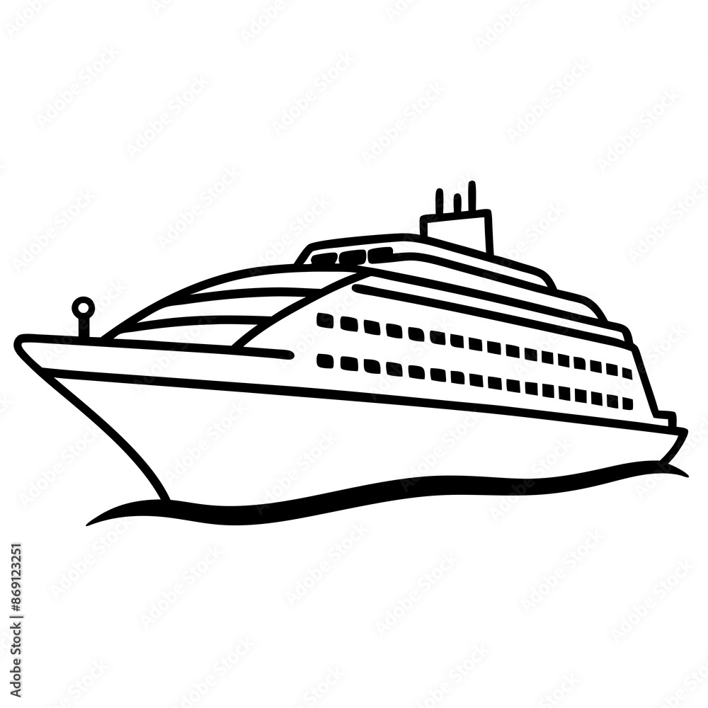 A cruise ship vector illustration A cruise ship vector illustration