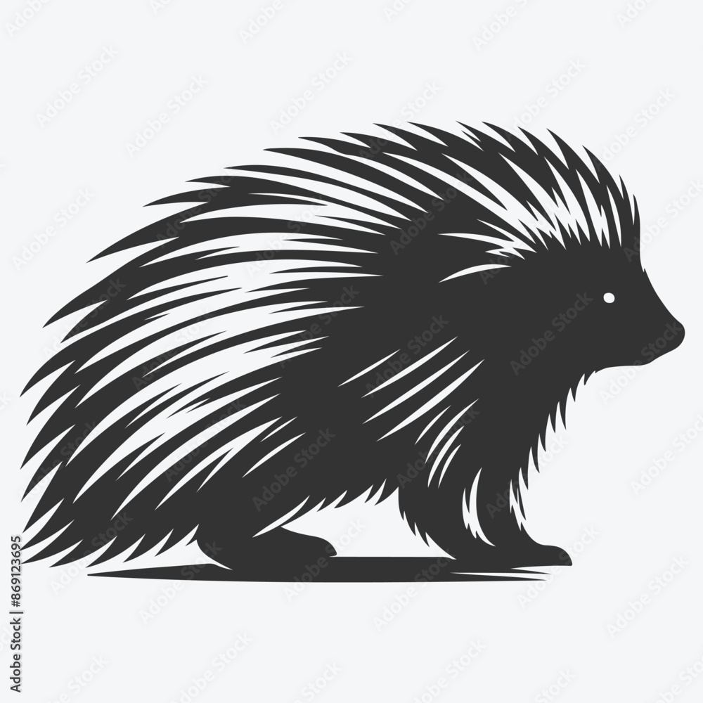Stunning Porcupine Silhouette, Ideal for Art, Crafts, and Design Projects Stunning Porcupine Silhouette, Ideal for Art, Crafts, and Design Projects