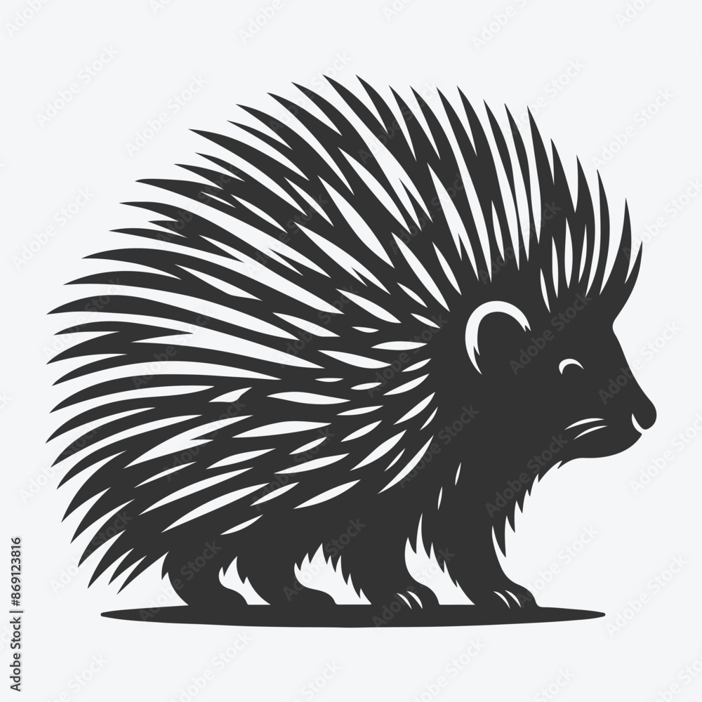 Stunning Porcupine Silhouette, Ideal for Art, Crafts, and Design Projects Stunning Porcupine Silhouette, Ideal for Art, Crafts, and Design Projects