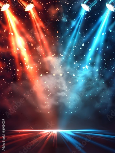 Wallpaper Mural Versus VS Screen Banner for Battle or Comparison with Spotlights and Clear Space Torontodigital.ca